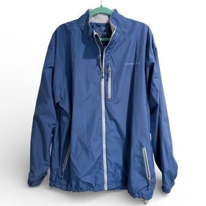 Mens Vineyard Vines Stow and Go Blue Waterproof Windbreaker XL